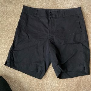 Mid length black shorts